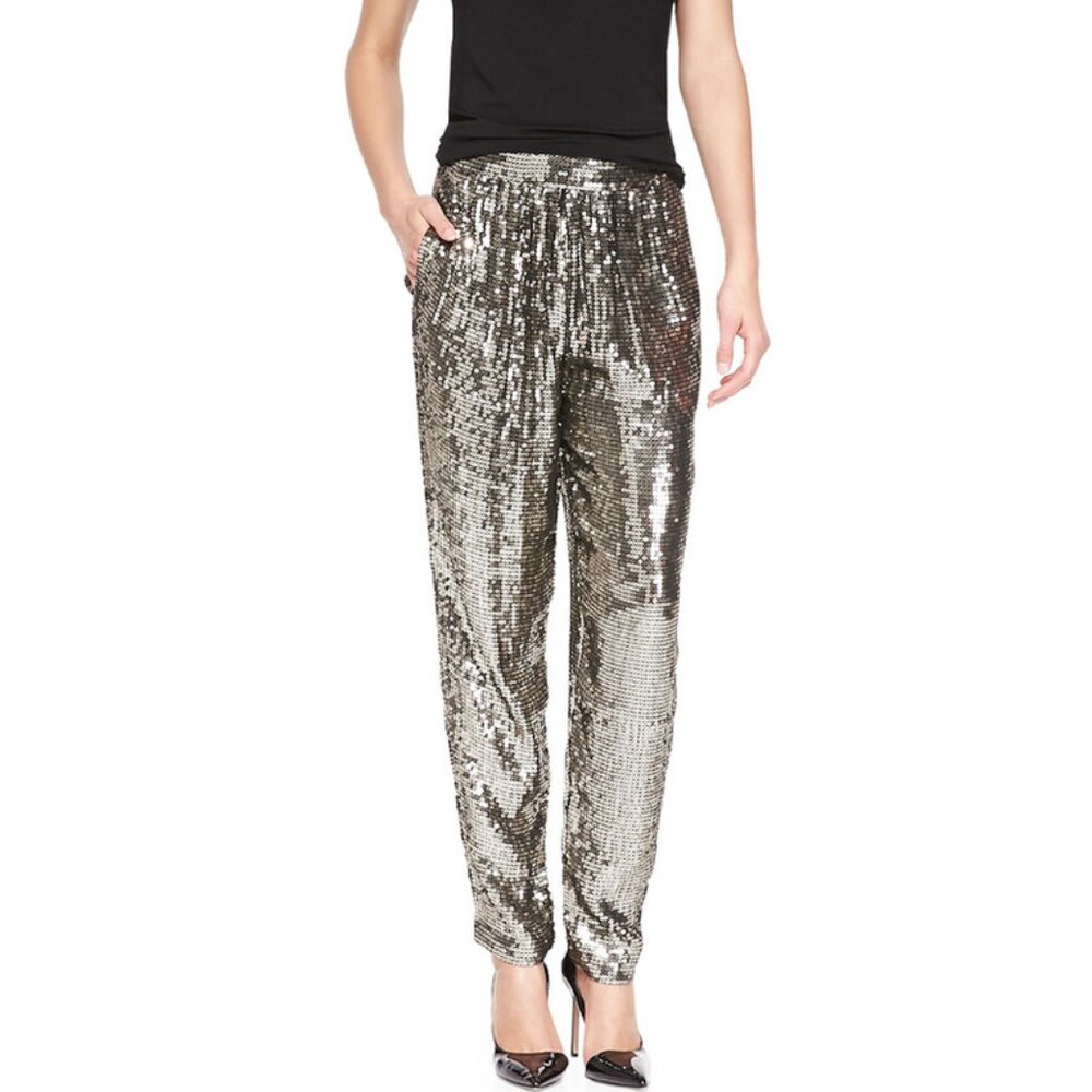 Alice + Olivia Sequin Trousers Dress Pants